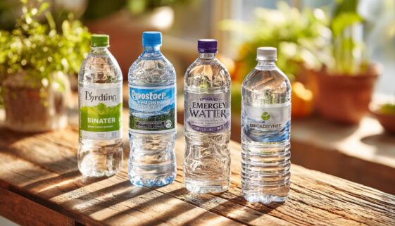 ペットボトルに入った水の比較画像